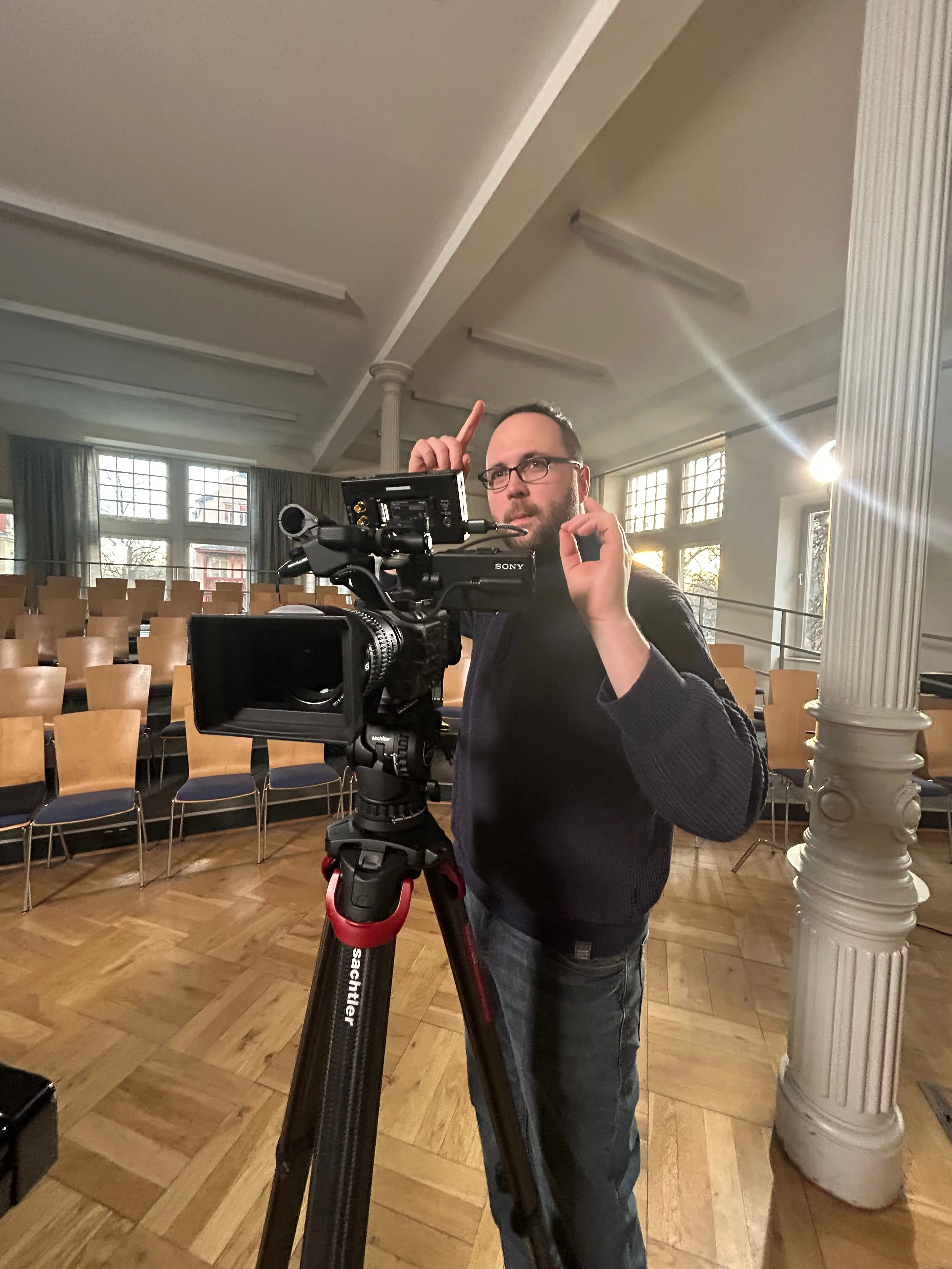 Action Shot hinter der Kamera
